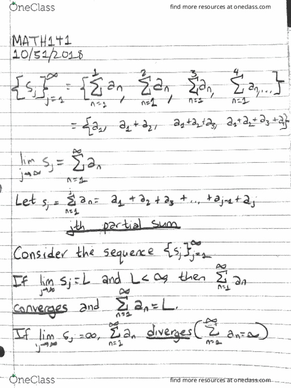 MATH 141 Lecture 16: 2018-10-31 cover image