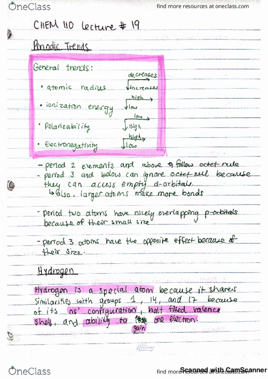 CHEM 110 Lecture 19: Periodic Trends cover image