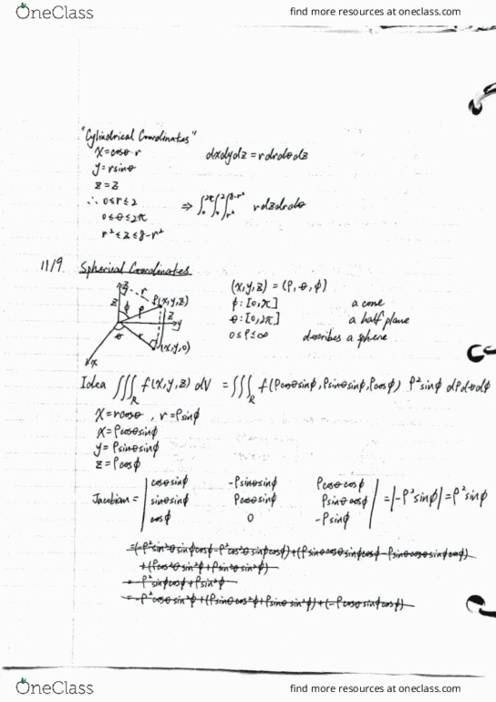 L24 Math 233 Lecture 33: Math 233 - Lecture 33 - Spherical Coordinates & Exam 3 Review cover image