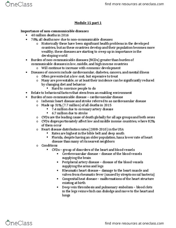 HSC 4624 Lecture Notes - Lecture 15: Rheumatic Fever, Peripheral Artery Disease, Deep Vein Thrombosis thumbnail