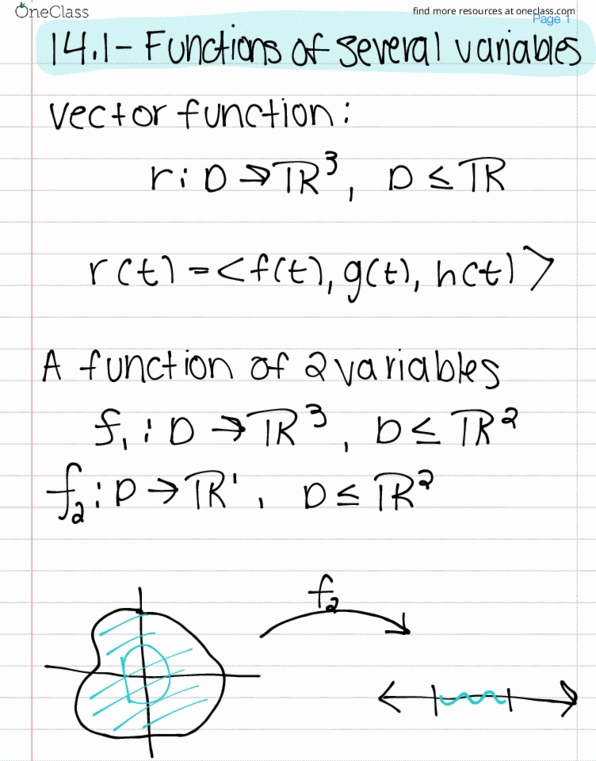 MAC-2313 Lecture 13: 14.1 - Functions of Several Variables thumbnail