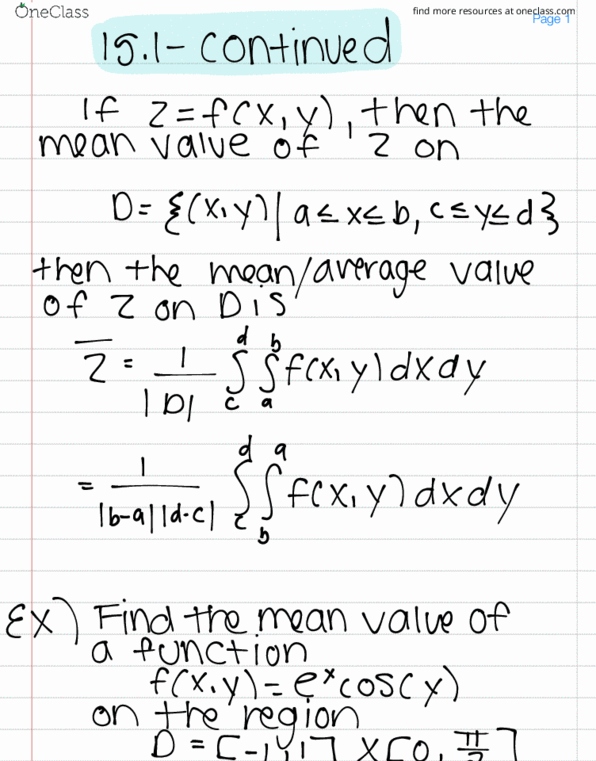 MAC-2313 Lecture 18: 15.1 - Continued thumbnail