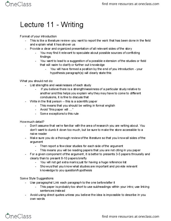 PSY 2174 Lecture Notes - Lecture 11: Semicolon thumbnail