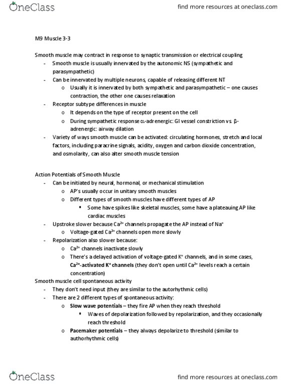 PHSI 208 Lecture Notes - Lecture 24: Adrenergic Receptor, Cardiac Muscle, Osmotic Concentration thumbnail