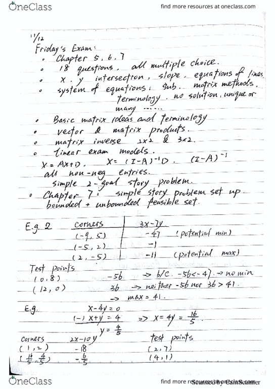 MATH-M 118 Lecture 37: Lecture-M118-Important informations about Friday's Exam & more Practices on Feasible Sets cover image