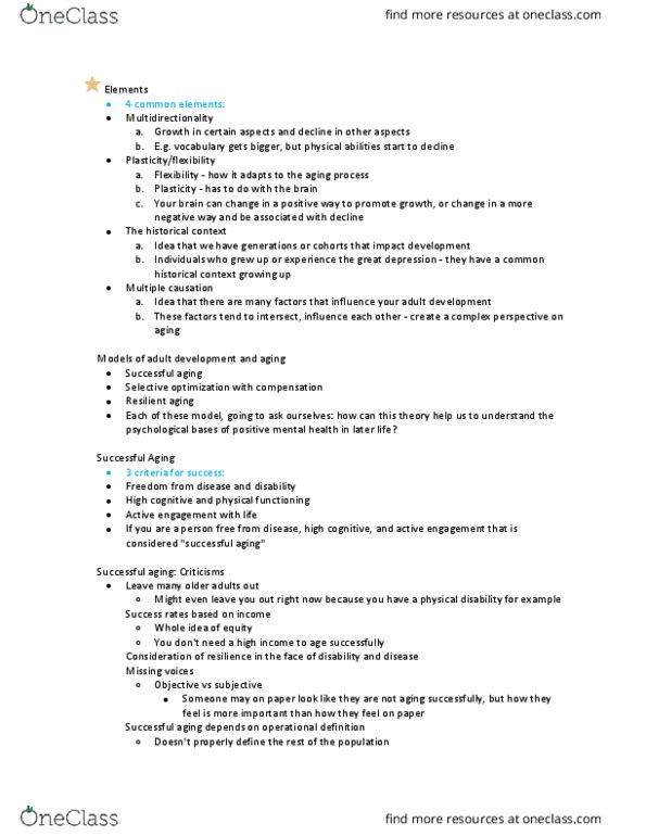 HLTHAGE 3N03 Lecture Notes - Lecture 2: Operational Definition, Positive Psychology thumbnail