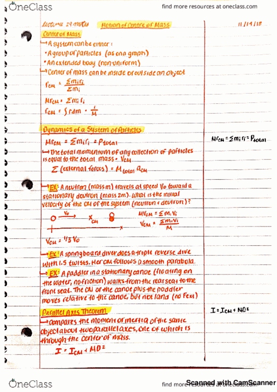 PHYSICS 1D03 Lecture 32: PHYSICS 1D03 - Lecture 29 - Center of Mass cover image