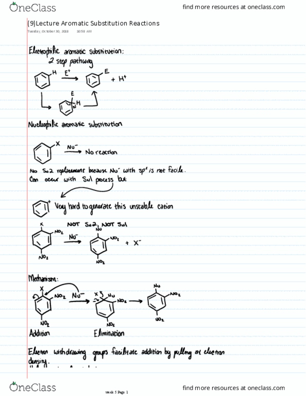 CHEM 40C Lecture 9: Lecture Aromatic Substitution Reactions thumbnail