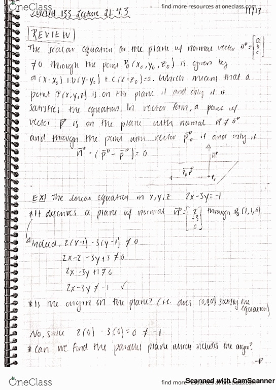 MATH 133 Lecture 21: 4.3 More on the Cross Product cover image