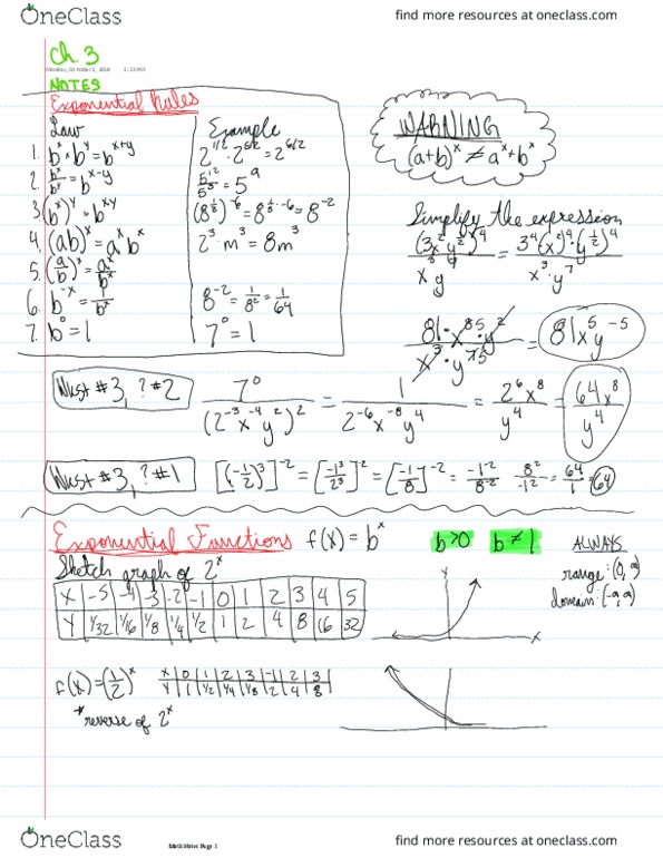 MATH 24 Chapter 3: C3 - Exponential Rules thumbnail