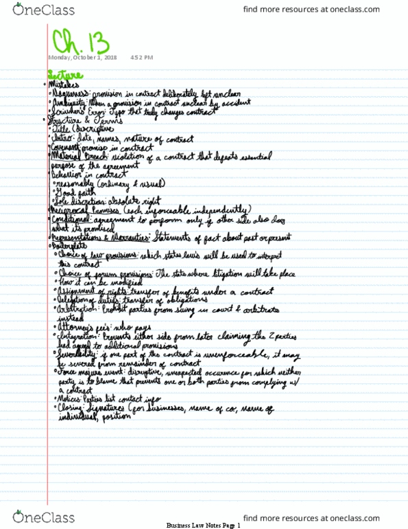 MGMT 10 Chapter 13: Ch. 13 Notes thumbnail