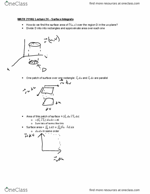 MATH 2110Q Lecture Notes - Lecture 24: Multiple Integral cover image