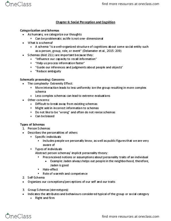 SOCPSY 1Z03 Lecture Notes - Lecture 8: Trait Theory, Social Inequality, Impression Formation thumbnail