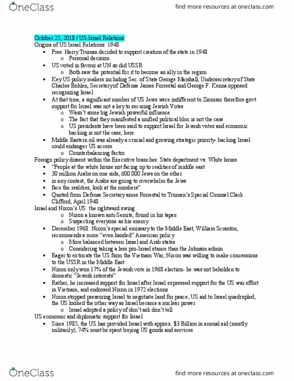 POLI 347 Lecture Notes - Lecture 14: William Scranton, James Forrestal, Clark Clifford thumbnail