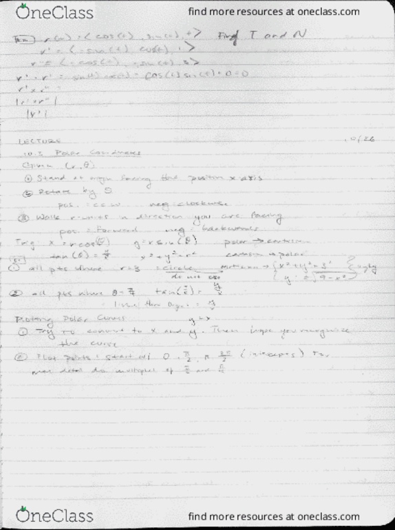 MATH 126 Lecture 12: Ch. 13.4 Acceleration/Velocity Cont. thumbnail