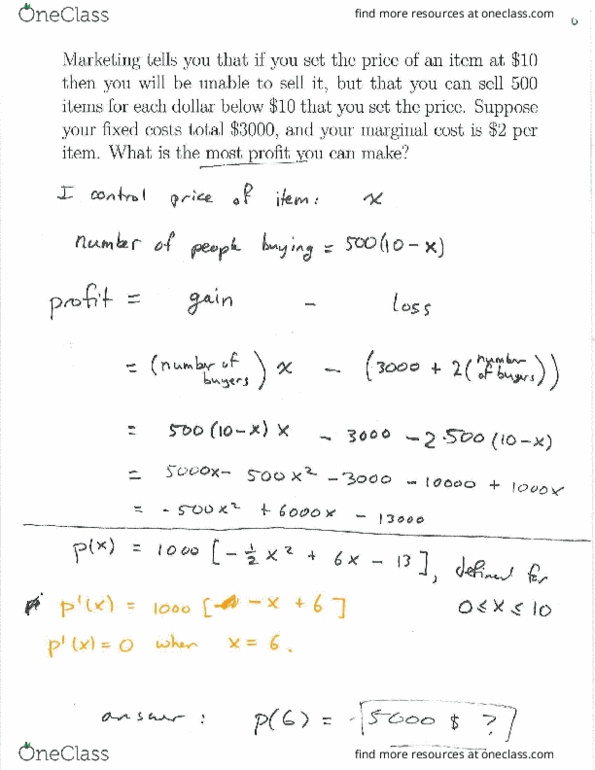 MATH 3A Lecture Notes - Lecture 22: Marginal Cost, Inflection Point cover image