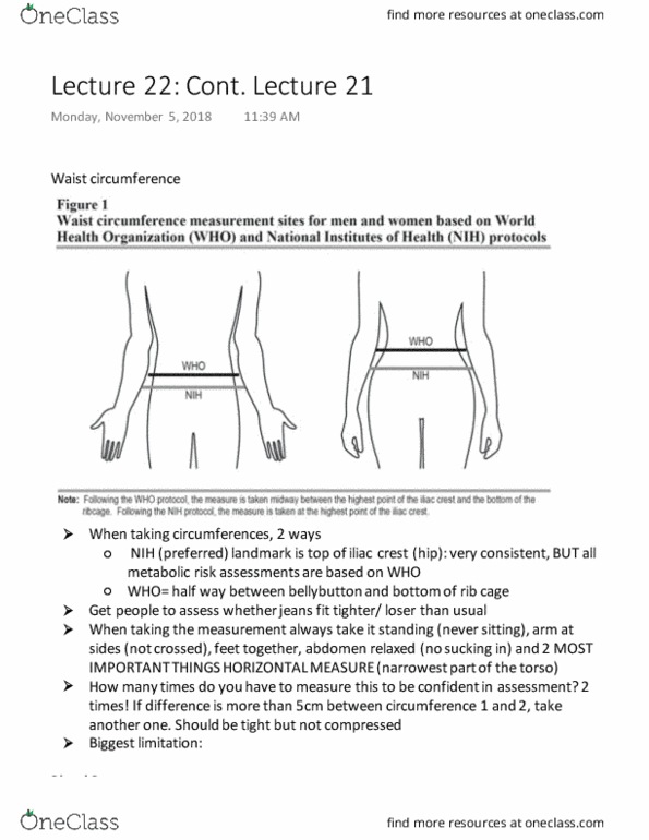 Kinesiology 3421A/B Lecture Notes - Lecture 22: Iliac Crest, National Institutes Of Health, Spirometry thumbnail