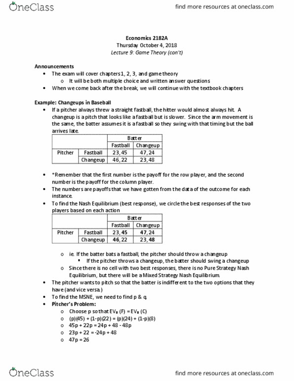Economics 2182A/B Lecture Notes - Lecture 9: Nash Equilibrium, 24P, High Frame Rate thumbnail