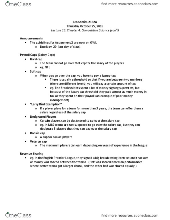 Economics 2182A/B Lecture Notes - Lecture 13: Larry Bird, Gini Coefficient, Standard Deviation thumbnail