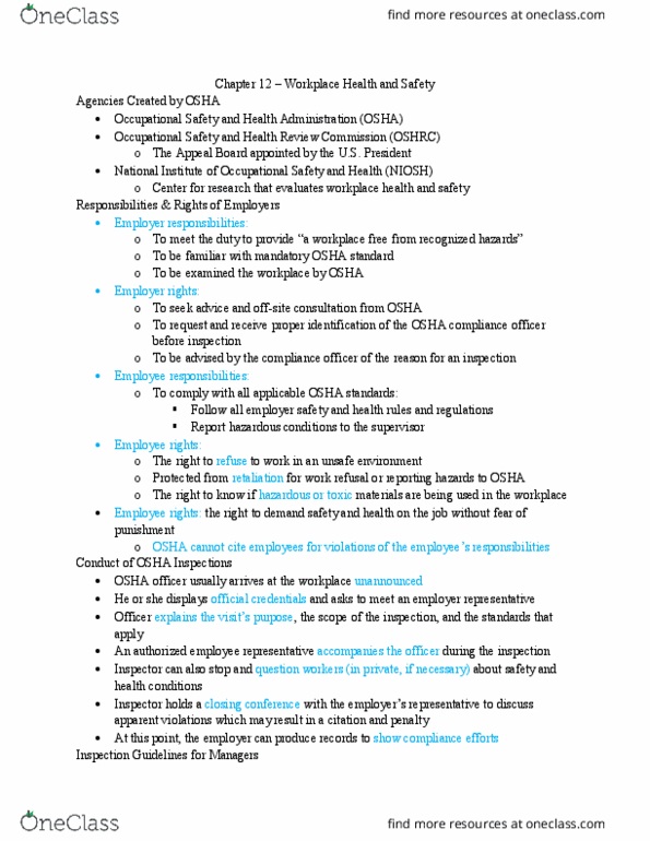 HRT 350 Lecture Notes - Lecture 12: The Employer, Role Conflict thumbnail