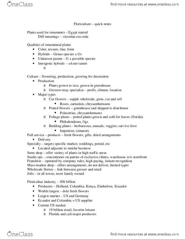 Biology 2217B Chapter Notes -Hydrangea, Impatiens thumbnail