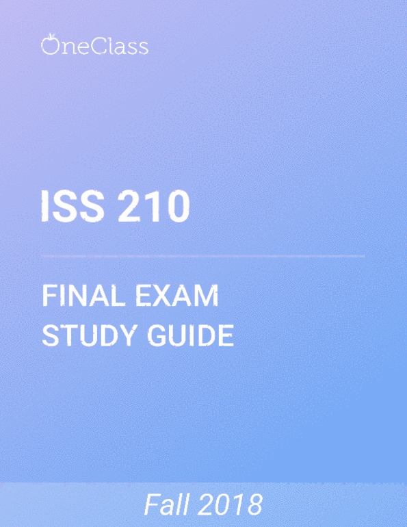 ISS 210 Study Guide Comprehensive Final Exam Guide International