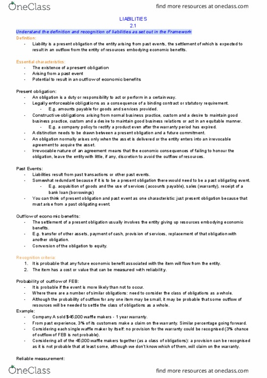 ACCT1511 Lecture Notes - Lecture 2: Waffle Iron, Accounts Payable, The Item thumbnail