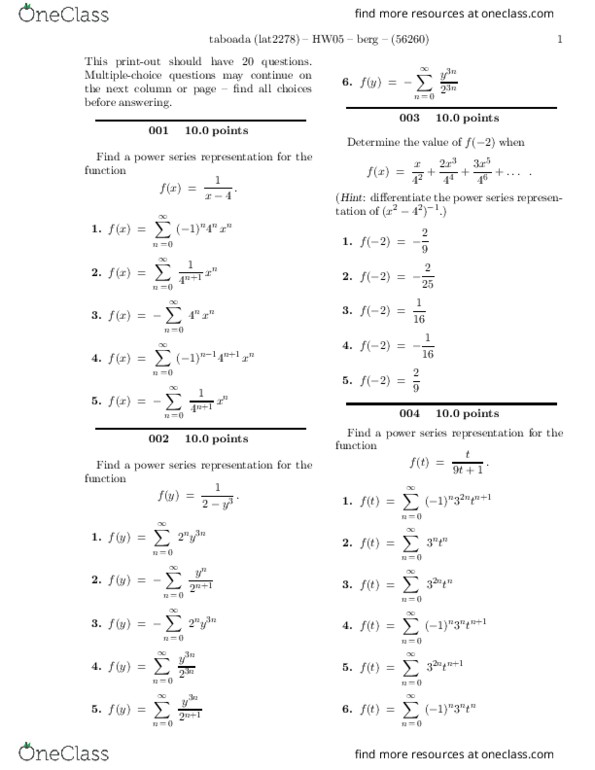 M 408C Lecture : Calc Hw 5.pdf thumbnail