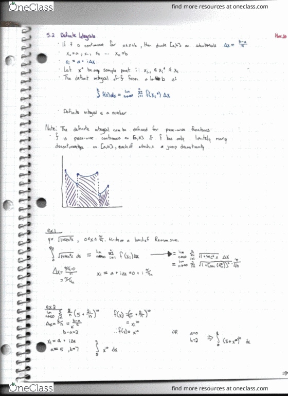 Calculus 1000A/B Lecture 43: 5.2 Definite Integrals cover image