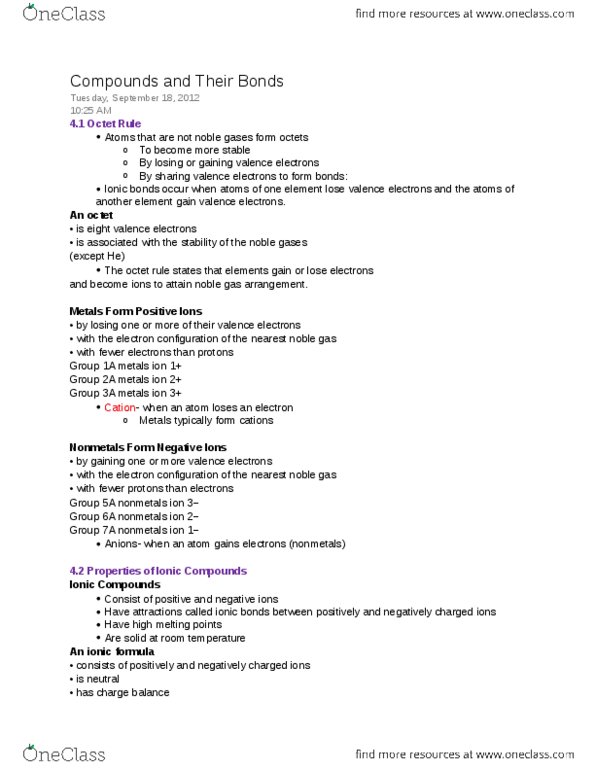 CHEM1161 Lecture Notes - Potassium Oxide, Magnesium Nitrate, Sulfate thumbnail