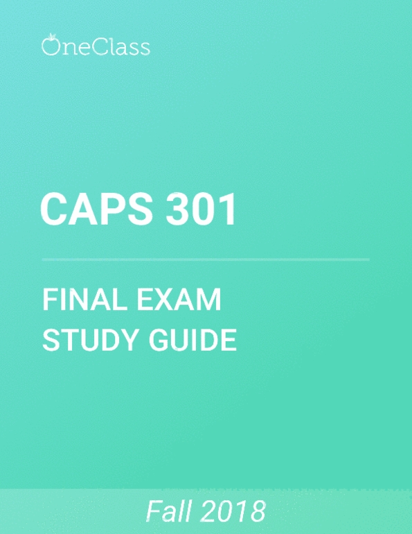 CAPS 301 Study Guide Comprehensive Final Exam Guide Thalamus, Nerve