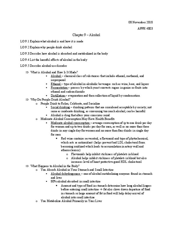 BIOL 4803 Chapter 9: Alcohol thumbnail