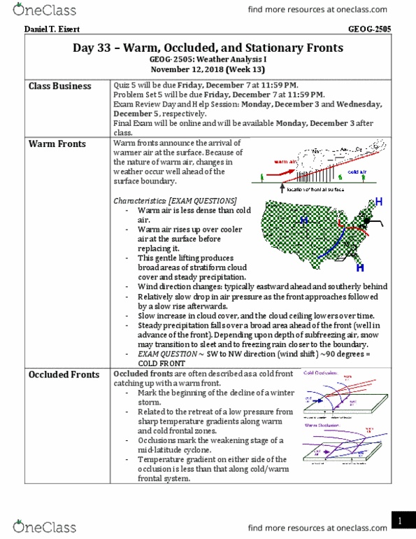 GEOG 2505 Lecture Notes - Lecture 33: Occluded Front, Freezing Rain, Wind Direction thumbnail
