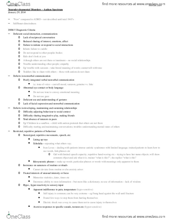 PSYCH 2AP3 Lecture Notes - Lecture 3: Dsm-5 thumbnail