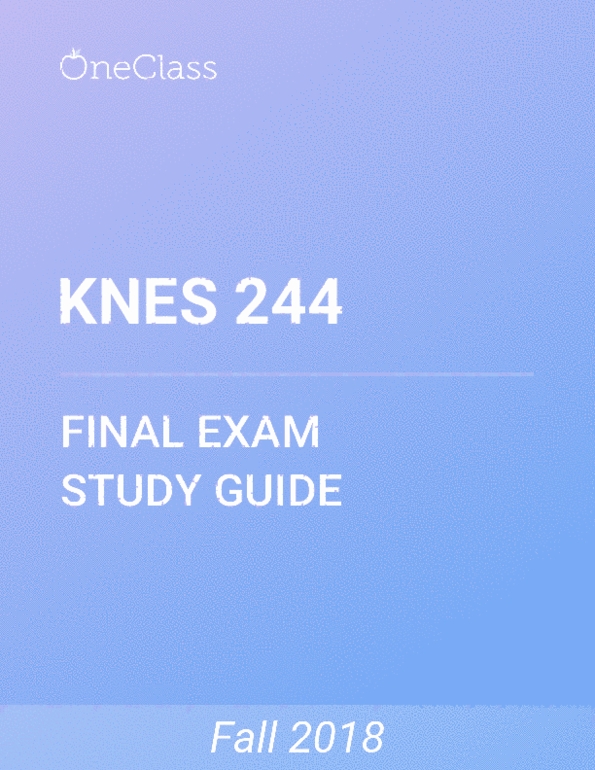 Knes 244 Study Guide Comprehensive Final Exam Guide Socialization