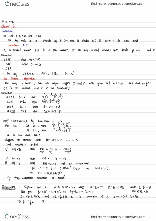 MAT102H5 Lecture Notes - Lecture 33: Natural Number, Prime Number, Time In Australia cover image