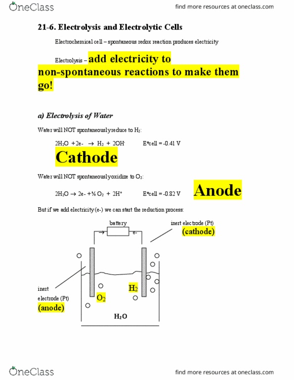 SA 150 Lecture Notes - Lecture 85: Redox, Electrochemical Cell, Electroplating thumbnail
