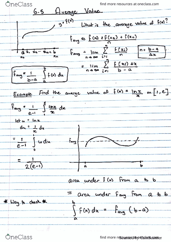 MATH 1ZA3 Lecture 34: MATH 1ZA3 Lecture : Average Value cover image