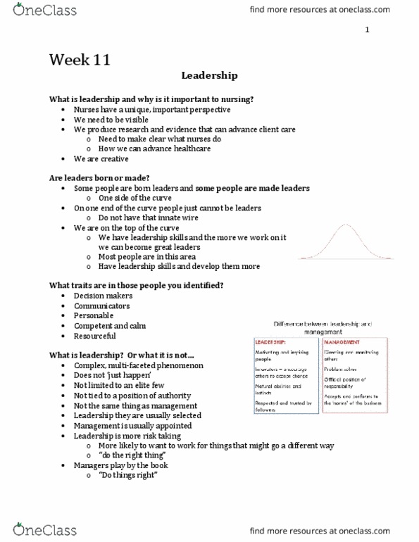 Nursing 4440A/B Lecture Notes - Lecture 11: Communication, Goal Orientation, Conflict Resolution thumbnail