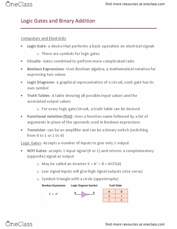 EECS 1520 Lecture Notes - Lecture 6: Mathematical Notation, And Gate, Or Gate thumbnail