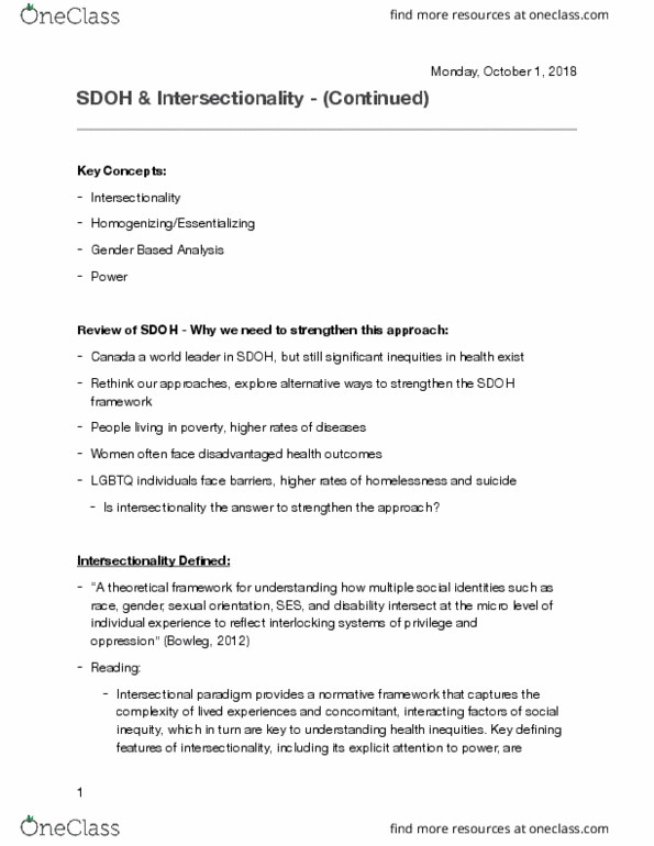 PERS 3460 Lecture Notes - Lecture 7: Lgbt, Intersectionality, Eurocentrism thumbnail