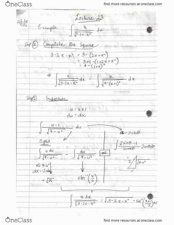 MATH 1004 Lecture Notes - Lecture 23: Royal Aircraft Factory F.E.2 cover image