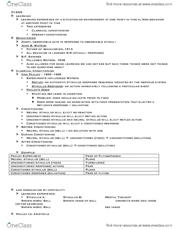 PSYC 1101 Lecture Notes - Johns Hopkins University, Ethology, Paradigm Shift thumbnail