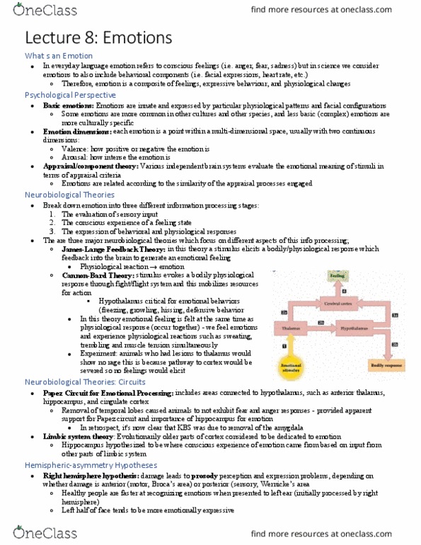 PSY493H1 Lecture 8: Emotions thumbnail