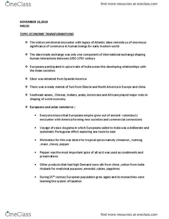 HIS101H5 Lecture 12: ECONOMIC TRANSFORMATIONS cover image