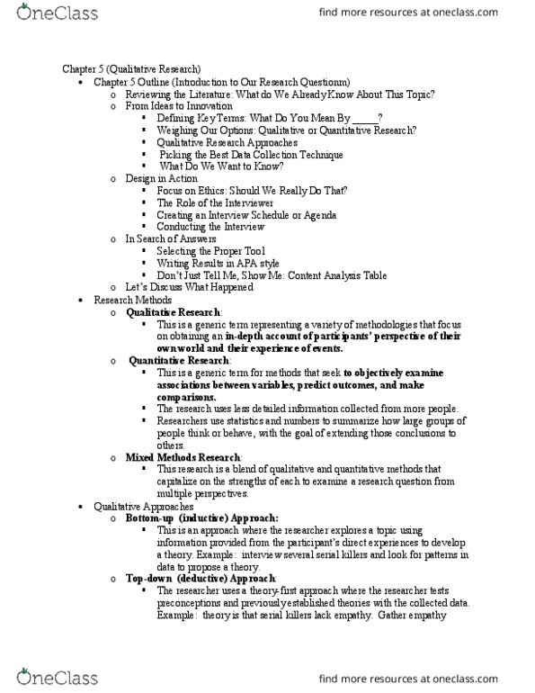 PSYC 2360 Lecture Notes - Lecture 5: Apa Style, Content Analysis, Precrime thumbnail
