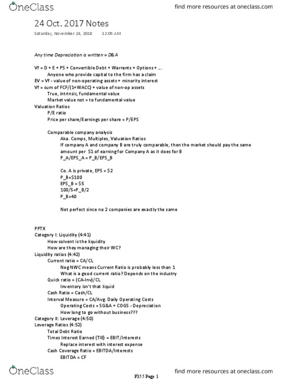 BUS-F 355 Lecture Notes - Lecture 4: Reserve Requirement, Office Open Xml, Quick Ratio thumbnail