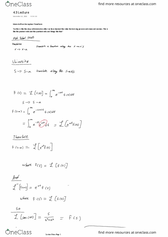 Applied Mathematics 2270A/B Lecture Notes - Lecture 18: Quotient Rule, Product Rule thumbnail