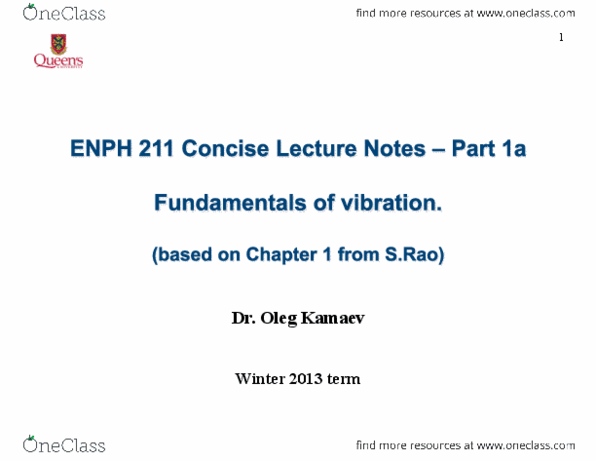 ENPH 211 Lecture : Vibrations Lecture Slides.pdf thumbnail