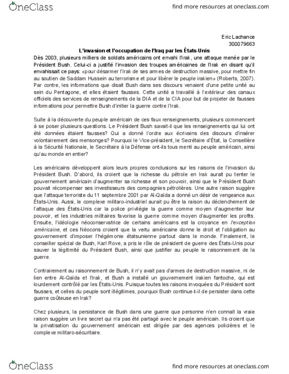 ECH 1500 Lecture Notes - Lecture 11: Le Monde, Karl Rove, Le Droit thumbnail